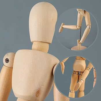 CAM wooden 12A 33cm デッサン用(男性)木製マネキン CAM wooden 12A 33cm デッサン用(男性)木製マネキン 美術品